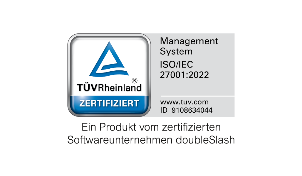 Logo der ISO 27001-Zertifizierung